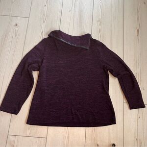 Elegant Plum Long Sleeve Blouse